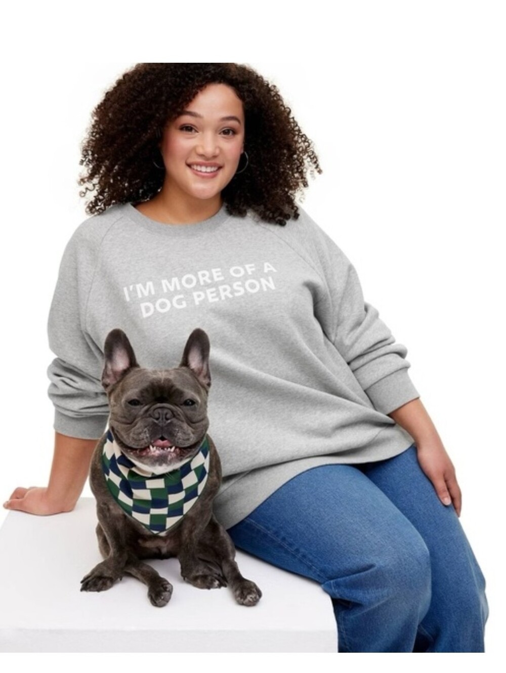 The Cuddle Collab for Target "I'm More of a Dog Person" Gray Graphic Sweatshirt